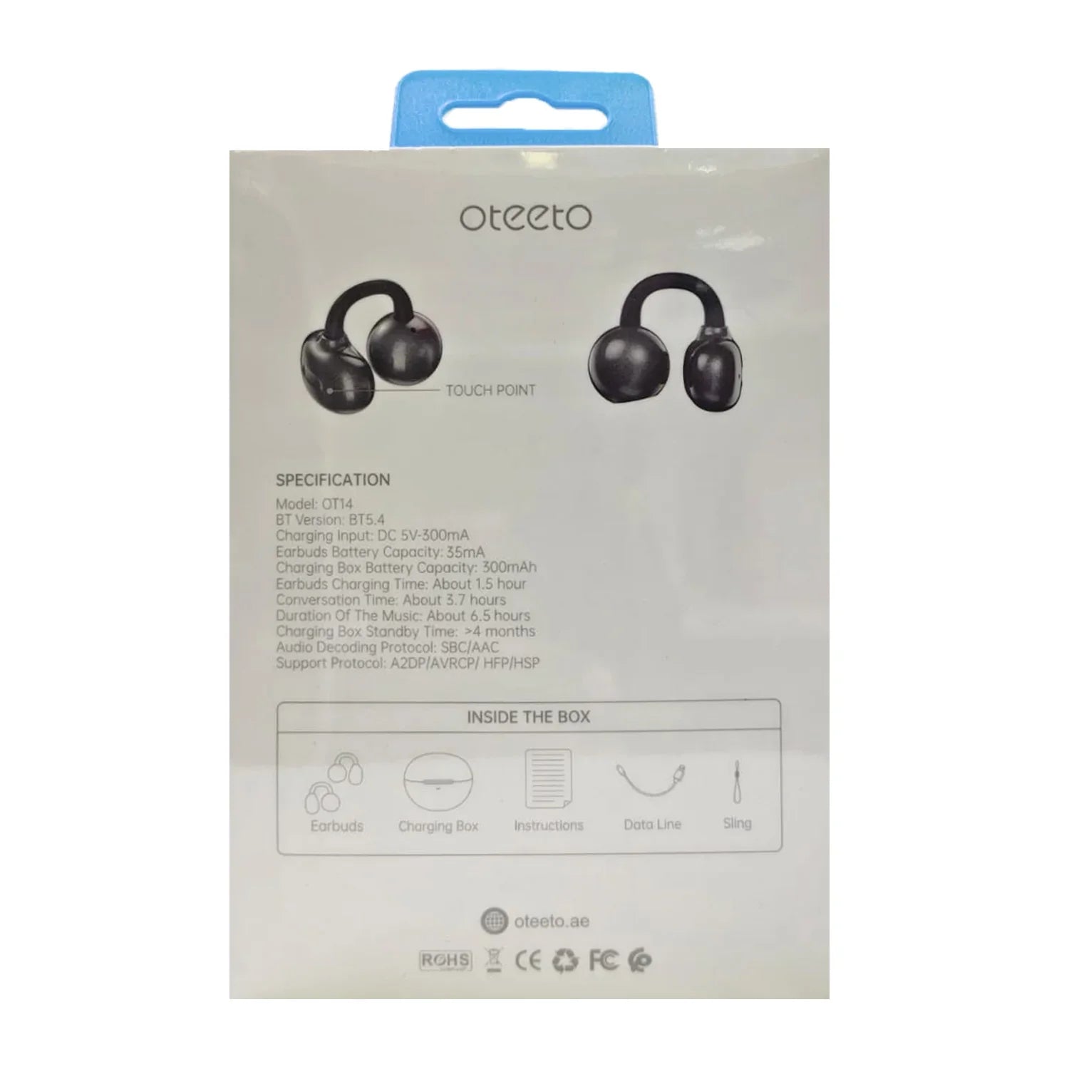 Oteeto Dual Device Connection Wireless Earphone - OT14 Oteeto Dual Device Connection Wireless Earphone - OT14