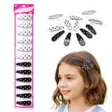 Korean Design Tic Tac Hair Clips - 12 Pcs