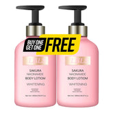 LBLS Sakura Niacinamide Brightening Body Lotion - 500ml (Buy 1 Get 1 Free)