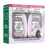 Garnier Ultra Doux Rice Water Smoothing Shampoo - 600ml+400ml