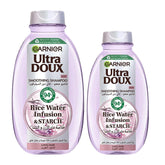 Garnier Ultra Doux Rice Water Smoothing Shampoo - 600ml+400ml