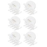 Transparent Medium Size Hair Claw Clips - 12 Pcs (KT-403E-424)