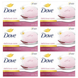 Dove Delicious Care Coconut Milk Beauty Soap - 135g × 6Pcs