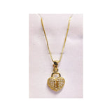 Unique Design Golden Stainless Steel Necklace with pendant - FJ4212