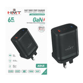 HMT 65W Fast Three Port Charger - AD45