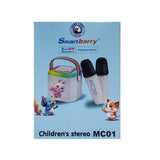 مكبر صوت كاريوكي لاسلكي Smartbarry مزود بميكروفونين - MC01