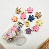 Unique Flower Design Small Hair Claw Clips - 12 Pcs (C142)