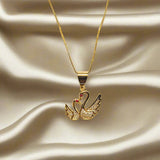 Unique Design Golden Stainless Steel Necklace with pendant - FJ4217