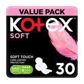 Kotex Soft Touch Maxi Protect Sanitary Pads with Wings - 30s