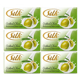 Silk Nature Olive Moisturizing Milk Cream Soap - 120g x 6 Pcs