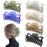 Women Large Non-slip Hair Claw Clips - 6 Pcs (KT-047B-1023)