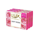 Lux Botanicals Soft Rose Soap Bar - 3 x 100g