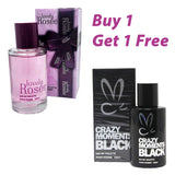 Lovely Rosee + Crazy Moments Black Men And Women Perfumes 1+1 PR-70