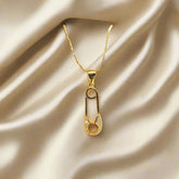 Unique Design Golden Stainless Steel Necklace with pendant - FJ4220