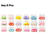 Fashion Jewelry Floral Hair Band Set Assorted - 6 Pcs