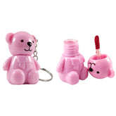 Favor Beauty Pink Bear Matte Lipgloss Set With Keyring - 1 Pcs