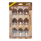 Wanxin Plastic Wooden Design Fashion Hook - 9 Pcs Set