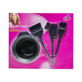 Ningjia Comb Dye Brush Kit - 4 Pcs