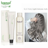Bremod 9.11 Very Light Intense Ash Hair Color with Oxidizer - 100ml+100ml