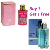 Pink Scent + Iscents Blu Men And Women Perfumes 1+1 PR-71