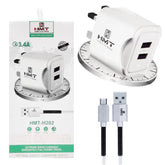 HMT Double Fast Charger Micro USB HMT-H203