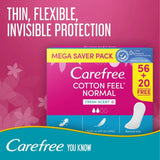 Carefree Daily Panty Liners Cotton Feel Normal Fresh Scent - 2 × 76'S (Offer)