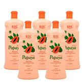 RDL Papaya Brightening Body Lotion + Vitamin E - 600ml (4+1) Offer