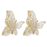 Pearl Unique Design Metal Hair Claw Clips Gold Color - 2 Pcs (C117)