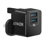 شاحن Anker PowerPort Mini الأصلي ثنائي المنفذ USB-A - A2620