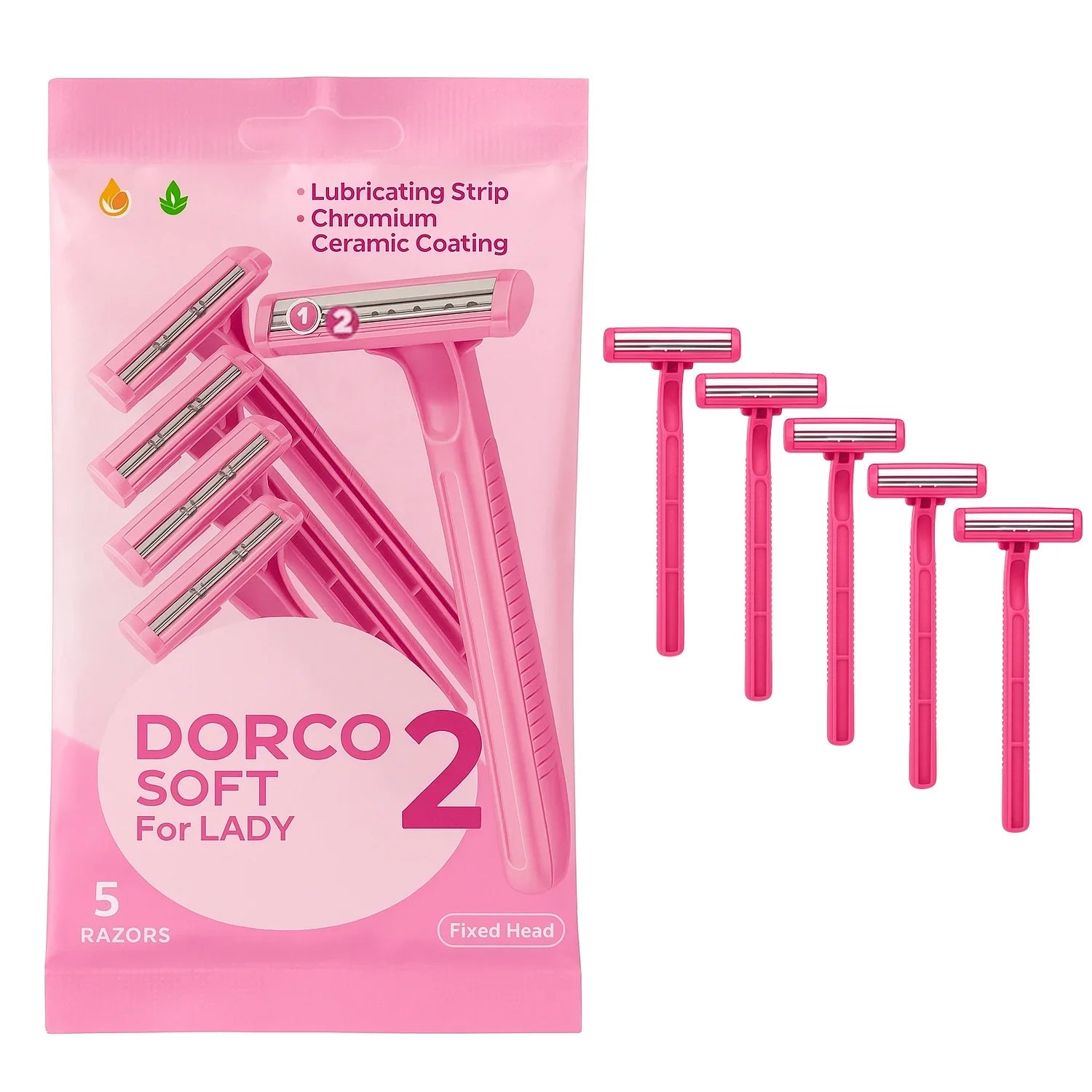 Dorco Soft Women's Shaving Razors - 5Pcs Set Dorco Soft Women's Shaving Razors - 5Pcs Set