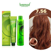 Bremod Performance 7.56 Light Mahogany Hair Color With Oxidizer - 100ml+100g