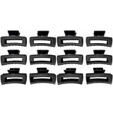 Fashionable Rectangle Shape Hair Clips - 12 Pcs (A-2)