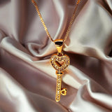 Unique Design Golden Stainless Steel Necklace with pendant - FJ4223