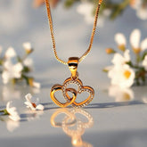 Unique Design Golden Stainless Steel Necklace with pendant - FJ4221