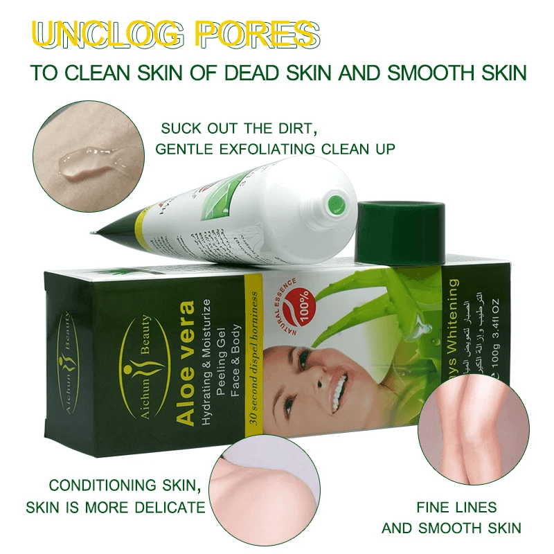 Aichun Aloe Vera Hydrating And Moisturizing Face Body Peeling Gel - 100g - Pinoyhyper Aichun Aloe Vera Hydrating And Moisturizing Face Body Peeling Gel - 100g - Pinoyhyper