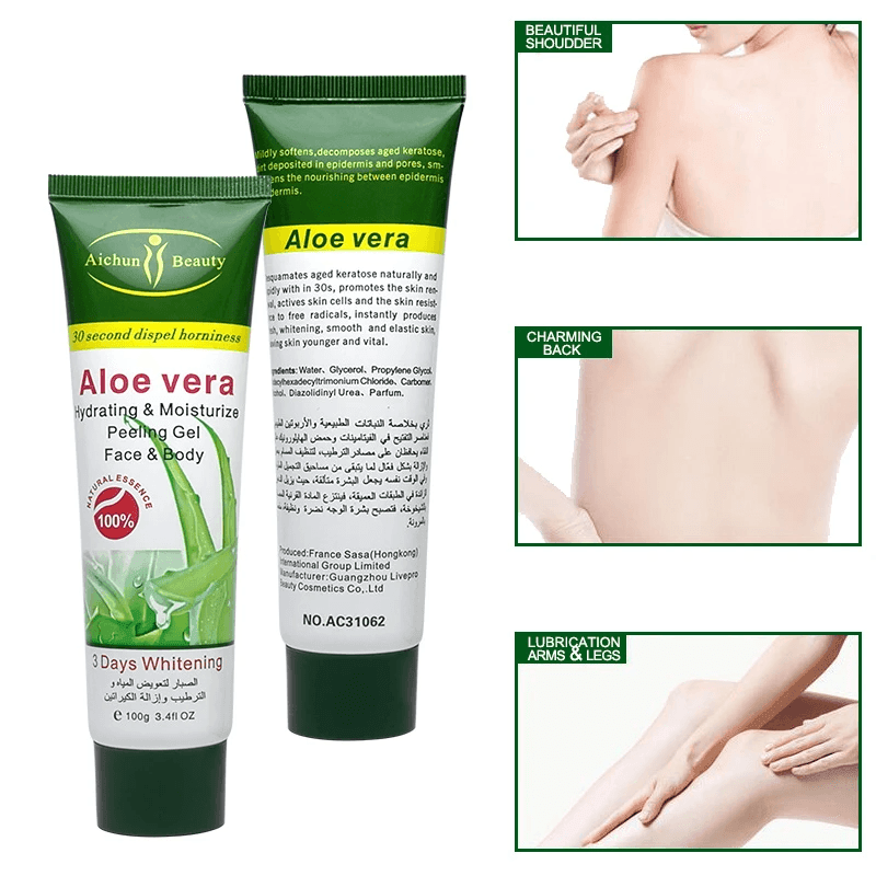Aichun Aloe Vera Hydrating And Moisturizing Face Body Peeling Gel - 100g - Pinoyhyper Aichun Aloe Vera Hydrating And Moisturizing Face Body Peeling Gel - 100g - Pinoyhyper