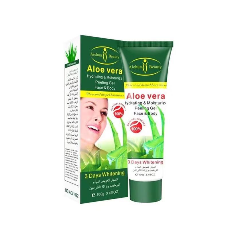 Aichun Aloe Vera Hydrating And Moisturizing Face Body Peeling Gel - 100g - Pinoyhyper Aichun Aloe Vera Hydrating And Moisturizing Face Body Peeling Gel - 100g - Pinoyhyper