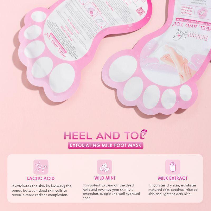Brilliant Skin Heel and Toe Milk Foot Mask (Pink) - Pinoyhyper Brilliant Skin Heel and Toe Milk Foot Mask (Pink) - Pinoyhyper