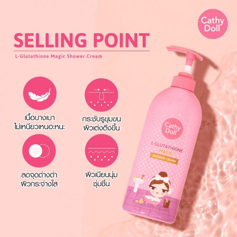 Cathy Doll L-Glutathione Magic Shower Cream - 500ml - Pinoyhyper Cathy Doll L-Glutathione Magic Shower Cream - 500ml - Pinoyhyper