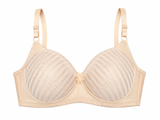 Premium Textured Full Coverage Comfort Bra with Adjustable Straps - TCBAS05