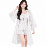 Women’s Floral Lace Ruffle Cover-Up Set - M3224