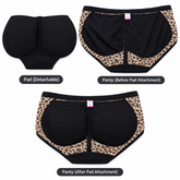 Women's Padded Butt Lifter Panty with Detachable Pads - K857