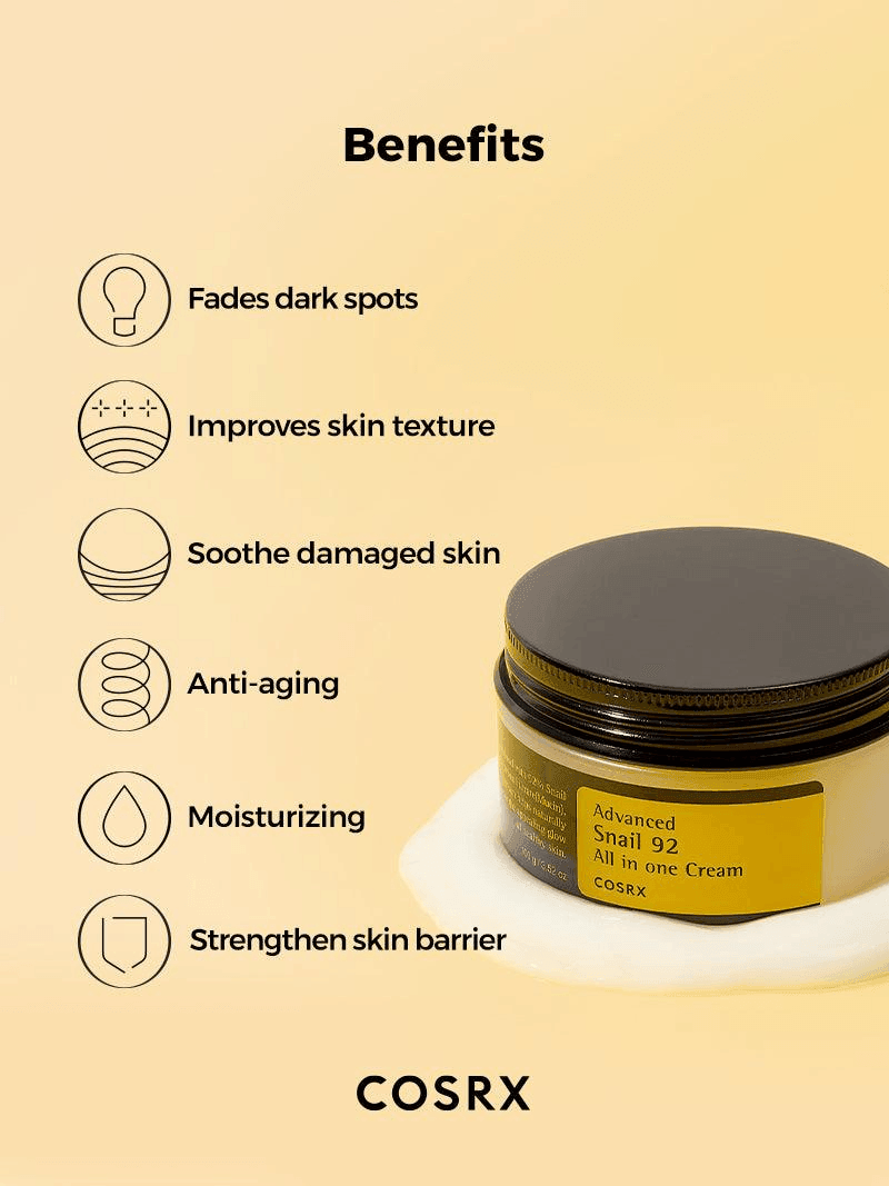COSRX Advanced Snail 92 All In One Cream - 100g (Original) - Pinoyhyper COSRX Advanced Snail 92 All In One Cream - 100g (Original) - Pinoyhyper
