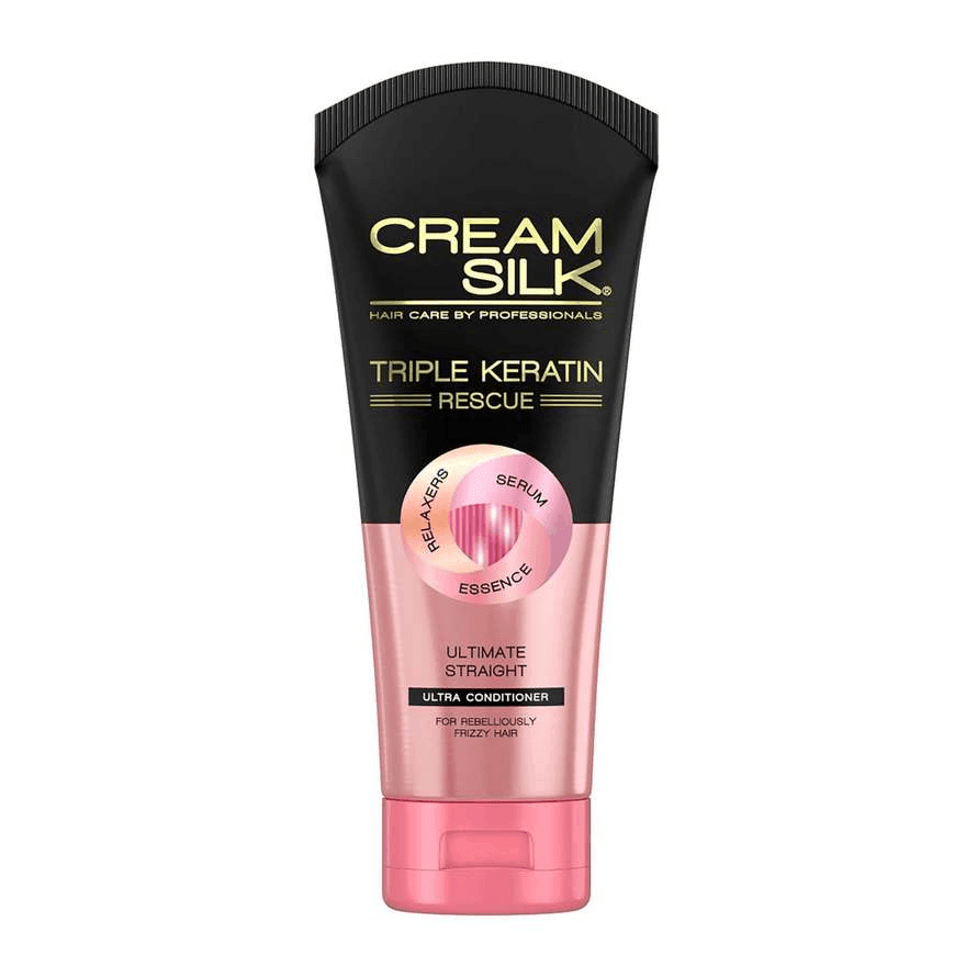 Cream Silk Conditioner Triple Keratin Rescue Ultimate Straight - 340ml - Pinoyhyper Cream Silk Conditioner Triple Keratin Rescue Ultimate Straight - 340ml - Pinoyhyper