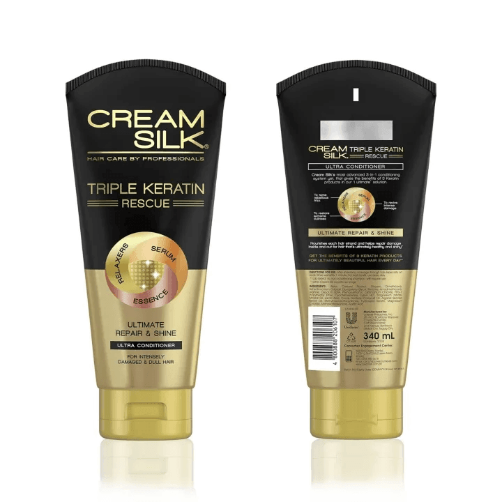 Cream Silk Triple Keratin Rescue Ultra Conditioner Repair & Shine - 340ml - Pinoyhyper Cream Silk Triple Keratin Rescue Ultra Conditioner Repair & Shine - 340ml - Pinoyhyper
