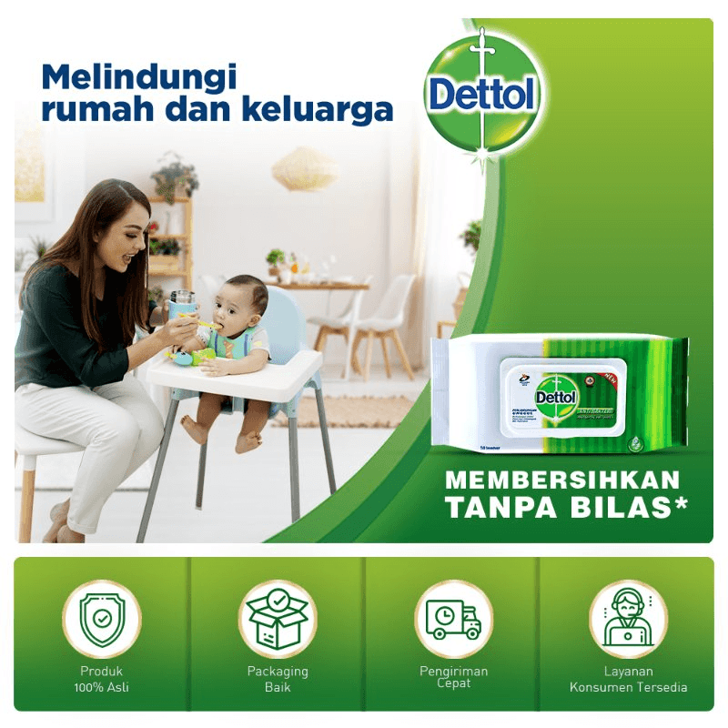 Dettol Original Anti Bacterial Wet Wipes - 50s - Pinoyhyper Dettol Original Anti Bacterial Wet Wipes - 50s - Pinoyhyper