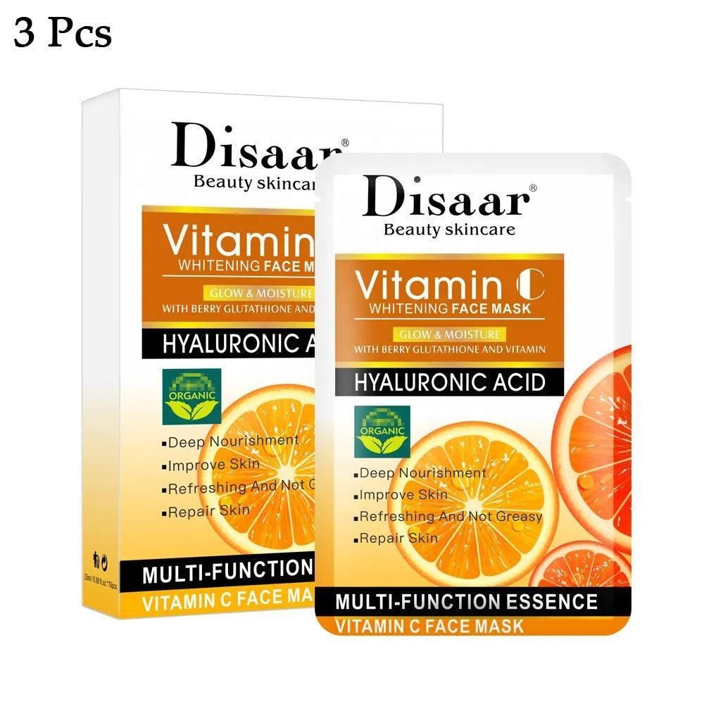 Disaar Multi Function Essence Vitamin C Whitening Face Mask - 3 Pcs - Pinoyhyper Disaar Multi Function Essence Vitamin C Whitening Face Mask - 3 Pcs - Pinoyhyper