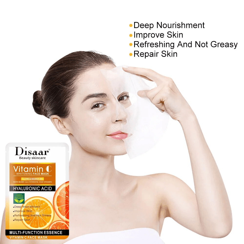 Disaar Multi Function Essence Vitamin C Whitening Face Mask - 3 Pcs - Pinoyhyper Disaar Multi Function Essence Vitamin C Whitening Face Mask - 3 Pcs - Pinoyhyper