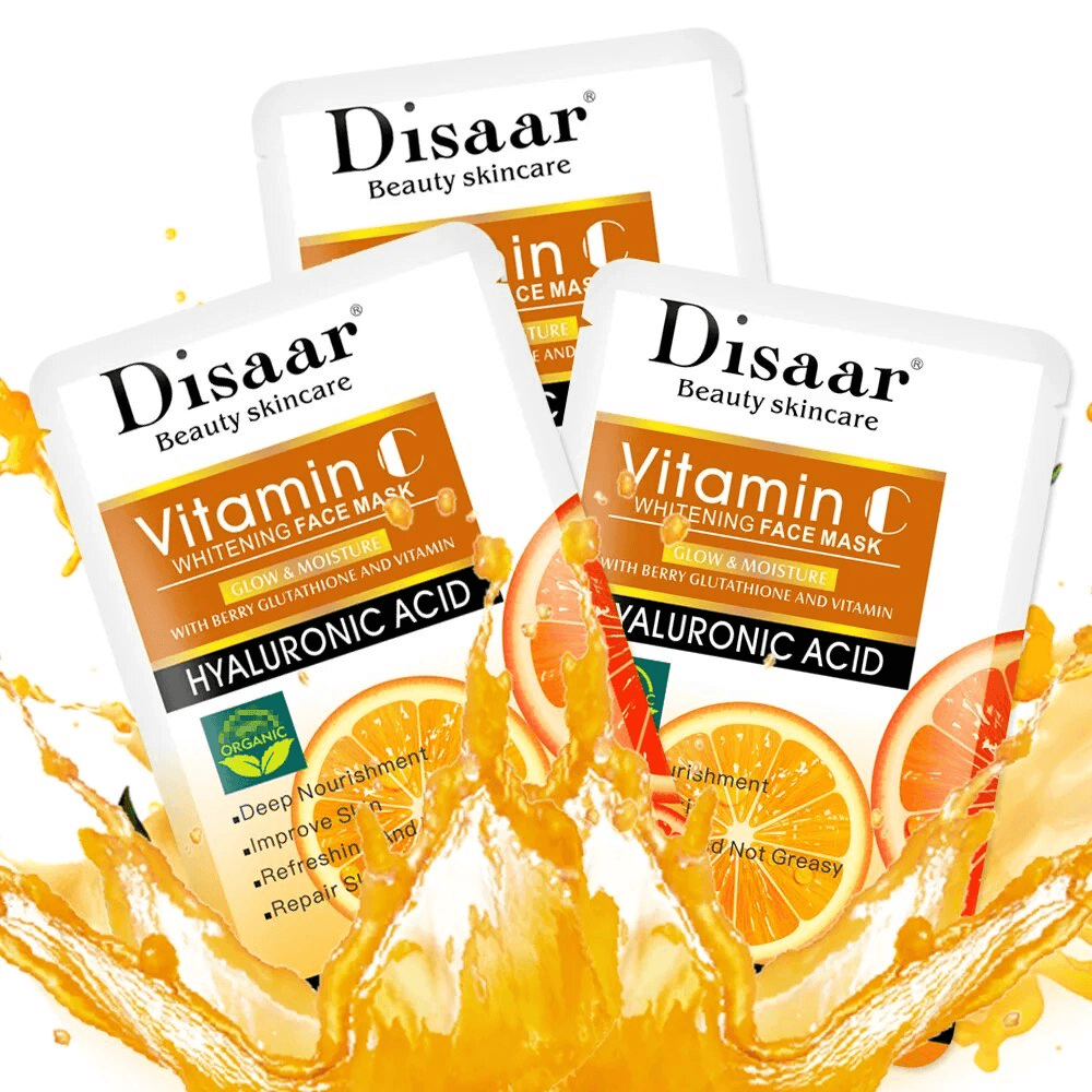 Disaar Multi Function Essence Vitamin C Whitening Face Mask - 3 Pcs - Pinoyhyper Disaar Multi Function Essence Vitamin C Whitening Face Mask - 3 Pcs - Pinoyhyper