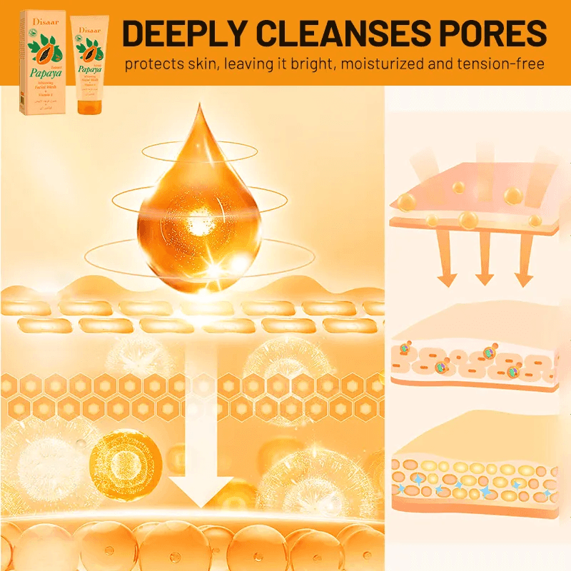 Disaar Papaya Extract Vitamin E Whitening Facial Wash - 100g - Pinoyhyper Disaar Papaya Extract Vitamin E Whitening Facial Wash - 100g - Pinoyhyper